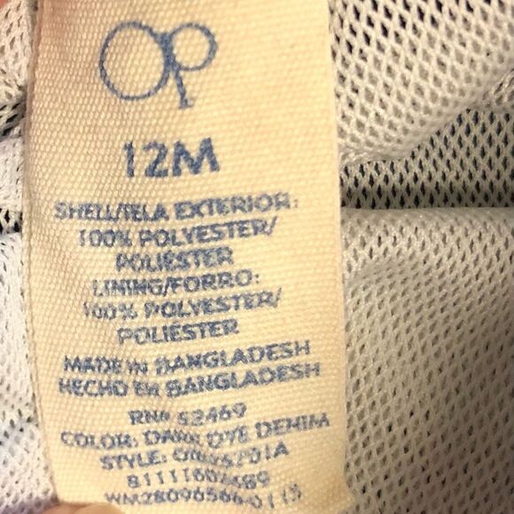 Op infant boys Blue and white swim trunks size 12m - Picture 2 of 3